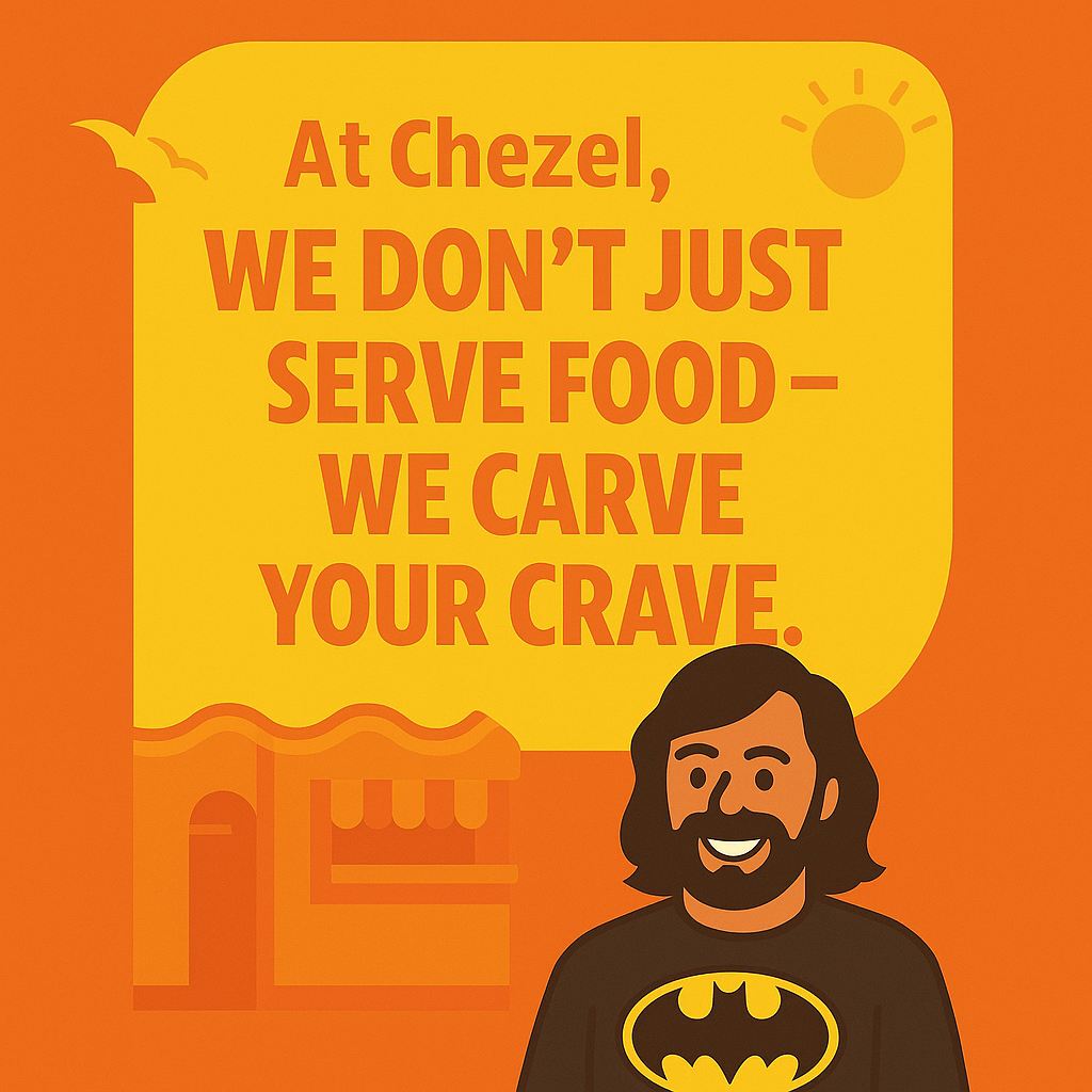 Chezel poster: At Chezel, we don't just serve food — we carve your crave.